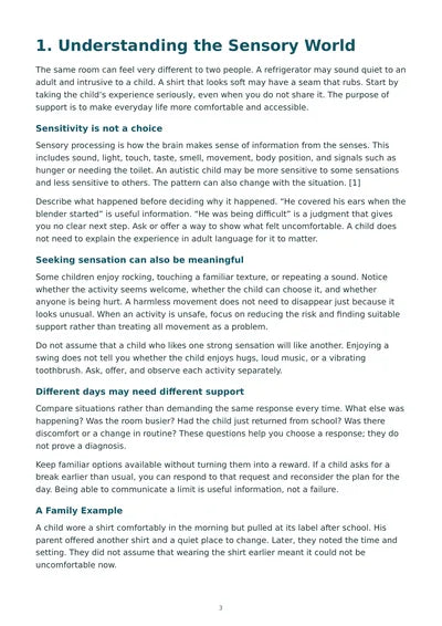 Sensory Regulation at Home — page 3