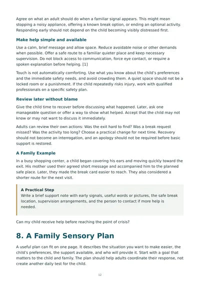 Sensory Regulation at Home — page 12
